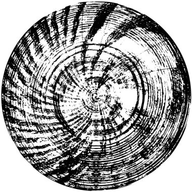 Grunge Yuvarlak Elementi. Yaratıcı Grafik Tasarımı İçin Soyut Çember Boyama. Tehlike Doku Arkaplanı. Bir Kaleydoskop 'un geometrik elementlerine sahip bir halka biçiminde arkaplan