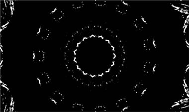Grunge Yuvarlak Elementi. Yaratıcı Grafik Tasarımı İçin Soyut Çember Boyama. Tehlike Doku Arkaplanı. Bir Kaleydoskop 'un geometrik elementlerine sahip bir halka biçiminde arkaplan