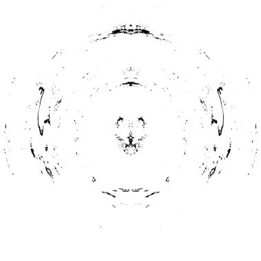 Grunge Yuvarlak Elementi. Yaratıcı Grafik Tasarımı İçin Soyut Çember Boyama. Tehlike Doku Arkaplanı. Bir Kaleydoskop 'un geometrik elementlerine sahip bir halka biçiminde arkaplan