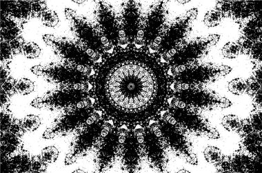 siyah ve beyaz arkaplan eski grunge vintage mandala arkaplanı 