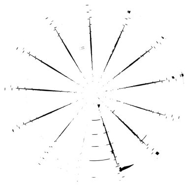 Grunge Yuvarlak Elementi. Yaratıcı Grafik Tasarımı İçin Soyut Çember Boyama. Tehlike Doku Arkaplanı. Bir Kaleydoskop 'un geometrik elementlerine sahip bir halka biçiminde arkaplan