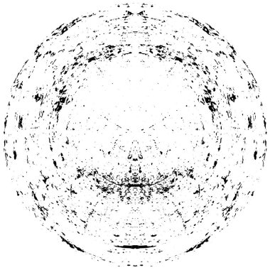 Grunge Yuvarlak Elementi. Yaratıcı Grafik Tasarımı İçin Soyut Çember Boyama. Tehlike Doku Arkaplanı. Bir Kaleydoskop 'un geometrik elementlerine sahip bir halka biçiminde arkaplan