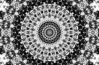 siyah ve beyaz arkaplan eski grunge vintage mandala arkaplanı 