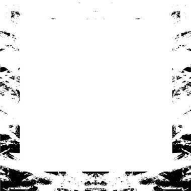 Beyaz arkaplanda soyut siyah kare çerçeve.