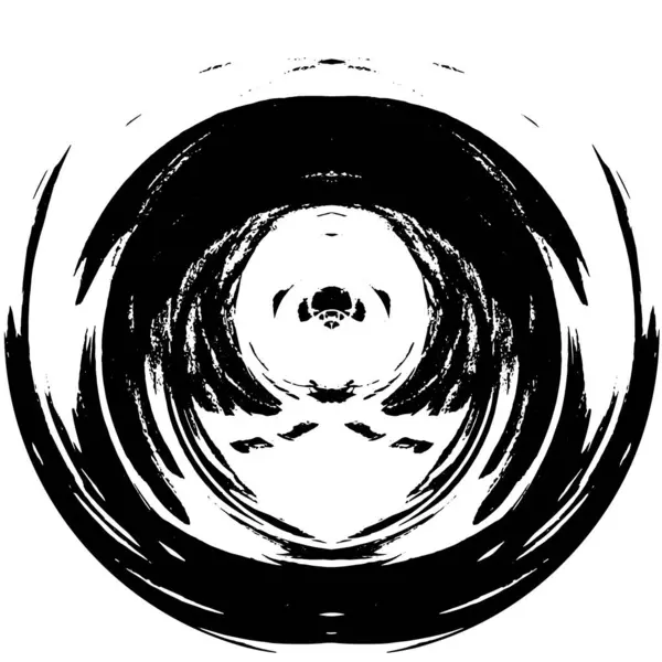 Абстрактний Чорно Білий Круглий Фон — стоковий вектор