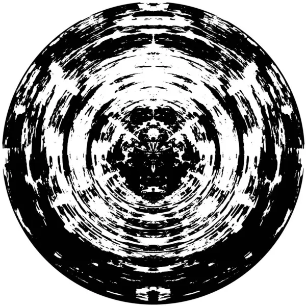 Abstracte Zwarte Ronde Vorm Witte Achtergrond Vectorillustratie — Stockvector