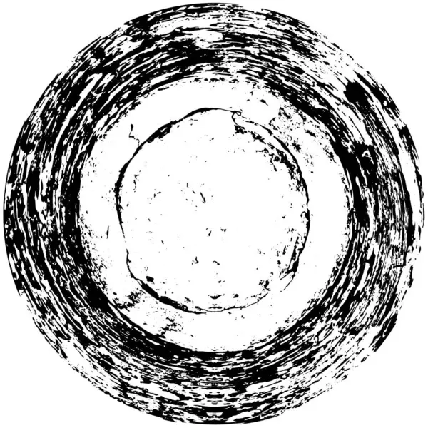 Grunge Paint Circle Textured Element Vector Illustration — Stock Vector