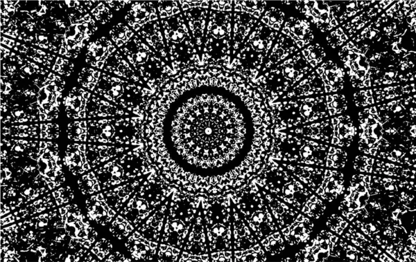 Kaleydoskopik desenli siyah ve beyaz süs arkaplanı