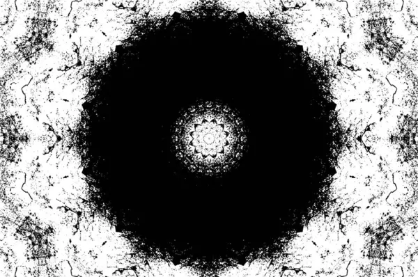 Siyah ve beyaz süslemeli arka plan. Mandala deseni.