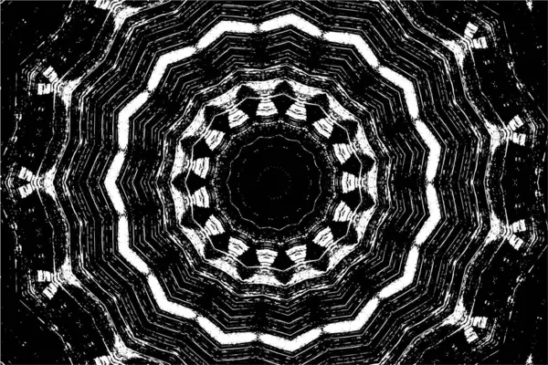 Grunge Yuvarlak Elementi. Yaratıcı Grafik Tasarımı İçin Soyut Çember Boyama. Tehlike Doku Arkaplanı. Bir Kaleydoskop 'un geometrik elementlerine sahip bir halka biçiminde arkaplan
