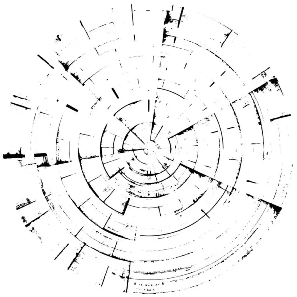 Grunge Yuvarlak Elementi. Yaratıcı Grafik Tasarımı İçin Soyut Çember Boyama. Tehlike Doku Arkaplanı. Bir Kaleydoskop 'un geometrik elementlerine sahip bir halka biçiminde arkaplan
