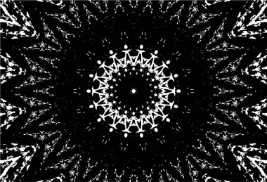 siyah ve beyaz arkaplan eski grunge vintage mandala arkaplanı 