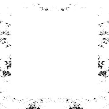 Beyaz arkaplanda soyut siyah kare çerçeve.