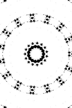 Siyah ve beyaz süslemeli arka plan. Mandala deseni.
