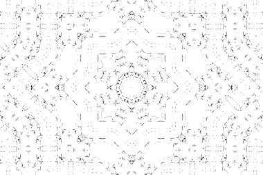 Mozaik siyah ve beyaz vektör çizimi