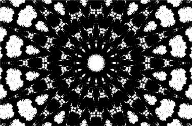 Mozaik siyah ve beyaz vektör çizimi