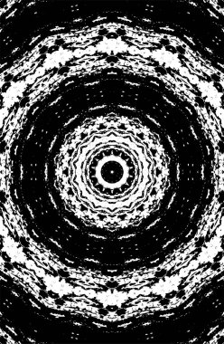 Süslü siyah beyaz arka plan. Mandala deseni.