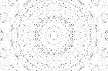 Siyah ve beyaz süslemeli arka plan. Mandala deseni.