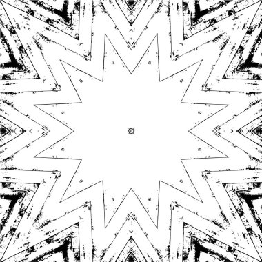 Mozaik siyah ve beyaz vektör çizimi