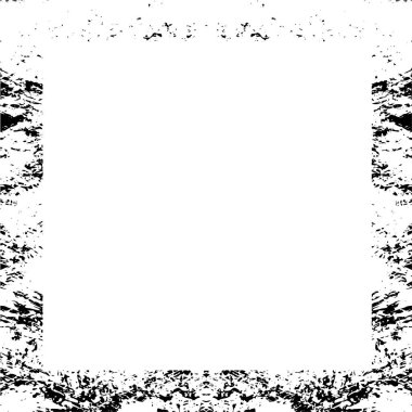 Beyaz arkaplanda soyut siyah kare çerçeve.