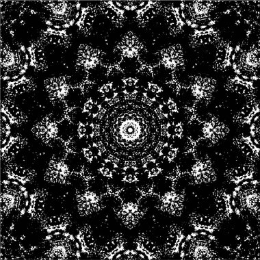 Mozaik siyah ve beyaz vektör çizimi