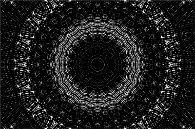 Siyah ve beyaz süslemeli arka plan. Mandala deseni.