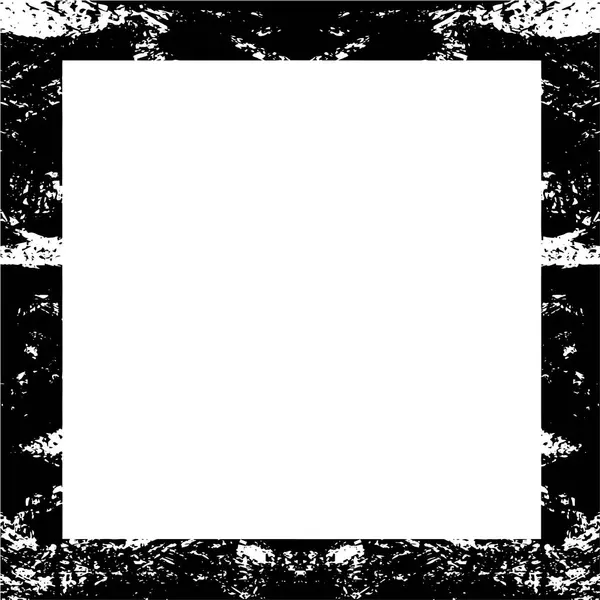Abstrakter Schwarzer Quadratischer Rahmen Auf Weißem Hintergrund — Stockvektor