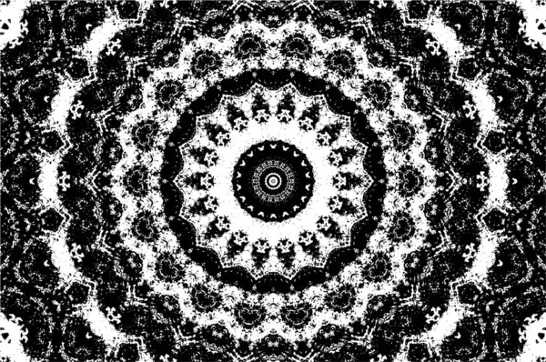Siyah ve beyaz süslemeli arka plan. Mandala deseni.