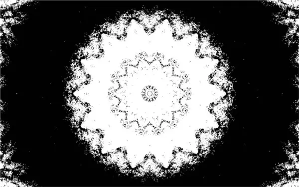 Dekorativer Schwarzweißer Hintergrund Mandala Muster — Stockvektor