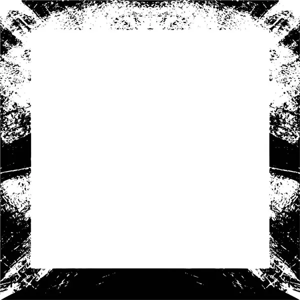 Abstract Black Square Frame White Background — Stock Vector