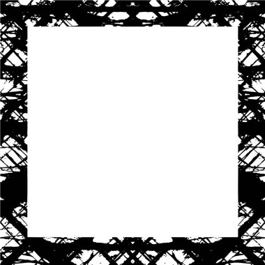 Çerçeve vektörü siyah ve beyaz grunge arkaplan