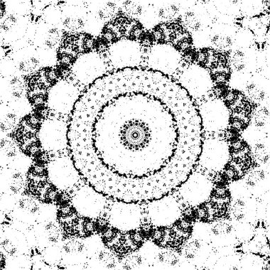 Mozaik siyah ve beyaz vektör çizimi