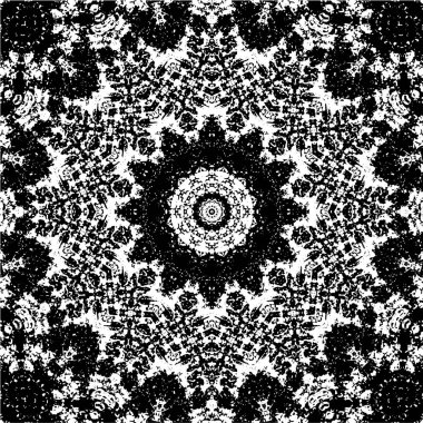 Mozaik siyah ve beyaz vektör çizimi