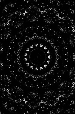 Siyah ve beyaz süslemeli arka plan. Mandala deseni.