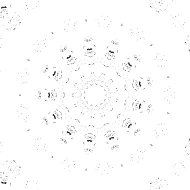 Siyah ve beyaz süslemeli arka plan. Mandala deseni.