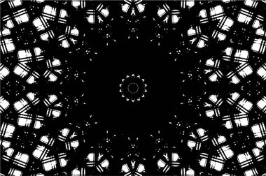 Kaleydoskopik desenli siyah beyaz yaratıcı arkaplan