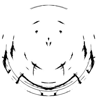 Vektör çizimi. Beyaz arkaplanda soyut yuvarlak şekil.        