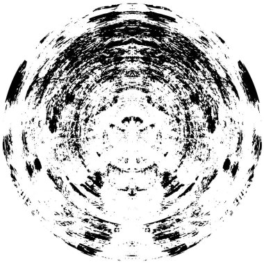 Vektör çizimi. Beyaz arkaplanda soyut yuvarlak şekil.        