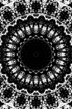 Siyah ve beyaz süslemeli arka plan. Mandala deseni.