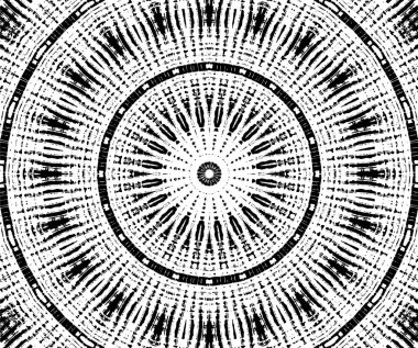Siyah ve beyaz süslemeli arka plan. Mandala deseni.