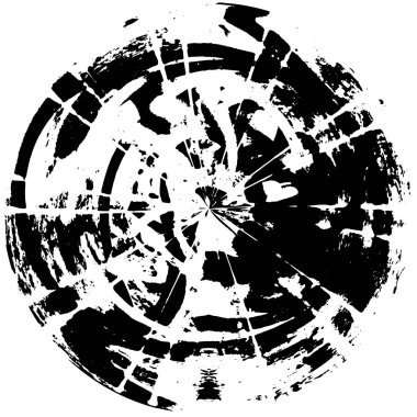 Vektör çizimi. Beyaz arkaplanda soyut yuvarlak şekil.        