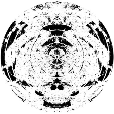 Vektör çizimi. Beyaz arkaplanda soyut yuvarlak şekil.        