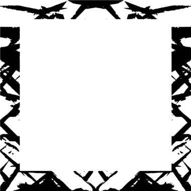 Çerçeve vektörü siyah ve beyaz grunge arkaplan