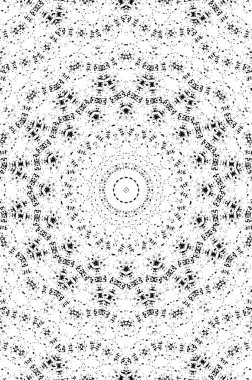 Süslü siyah beyaz arka plan. Mandala deseni.