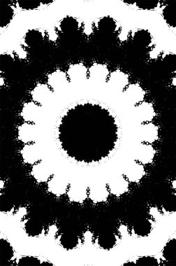 Siyah ve beyaz süslemeli arka plan. Mandala deseni.