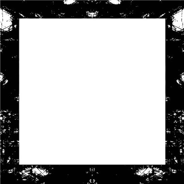 Çerçeve vektörü siyah ve beyaz grunge arkaplan