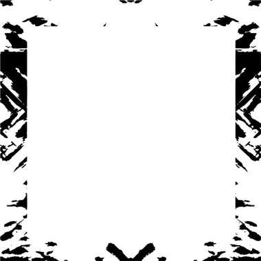 Çerçeve vektörü siyah ve beyaz grunge arkaplan