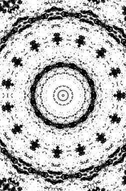 Siyah ve beyaz süslemeli arka plan. Mandala deseni.