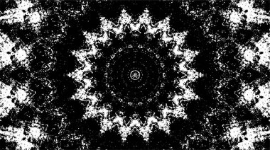 Kaleydoskopik desenli siyah ve beyaz süs arkaplanı