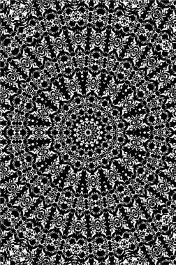 Kaleydoskopik desenli tek renkli süslemeli arkaplan